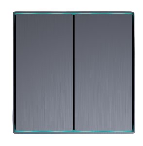 Dora serie 2-4 gangbutton KNX, metal Alu-eloxal, modular buttons,  temperature sensor, thermostat parametered, 2 analog input Anthracite Gray