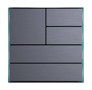 Dora serie 8 controls, 5 buttons  KNX,  metal Alu-eloxal modular switch, temperature sensor,  thermostat parametered, 2 analog inputs Anthracite GreY