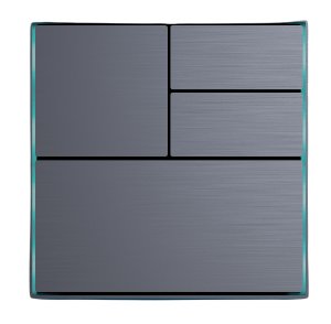 Dora serie 8 controls4 gang, 5 buttons  KNX, metal Alu-eloxal, modular buttons,  temperature sensor, thermostat parametered, 2 analog input  Anthracite Gray