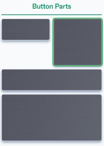 Dora 40x40 metal button, 14 )Anthracite Gray