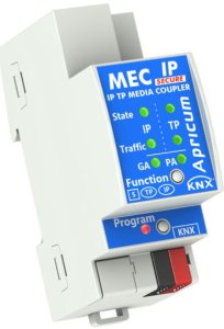 Apricum MECip-Sec - KNX IP Secure Router with 4 channels for (Secure) tunneling, 2SU, REG